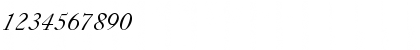 Download CaslonLW-Italic Regular Font Numeric Preview