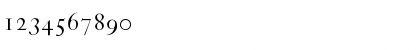 Download CaslonZH Regular Font Numeric Preview