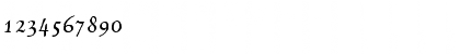 Download Celestia Antiqua Std Italic Font Numeric Preview