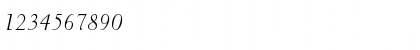 Download Centaur MT Std Italic Font Numeric Preview