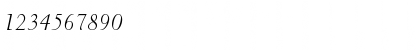 Download Centaur MT Std Italic Font Numeric Preview