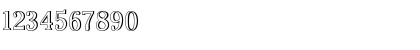 Download Cheltenham OutlineShadow Font Numeric Preview