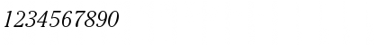 Download ITC Cheltenham Std Light Italic Font Numeric Preview