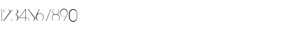 Download Cinga UltraLight Font Numeric Preview
