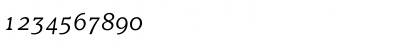 Download ClaremontLtItalOSTab Regular Font Numeric Preview