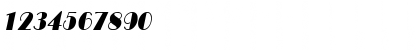 Download BroadwayCondItalic Regular Font Numeric Preview