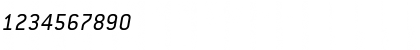 Download ConduitITC Italic Font Numeric Preview