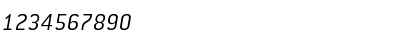 Download ConduitITC LightItalic Font Numeric Preview