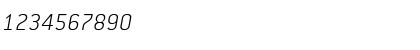 Download ConduitITCStd ExtraLightItalic Font Numeric Preview