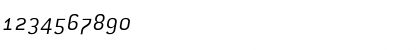 Download ConduitOSITC LightItalic Font Numeric Preview