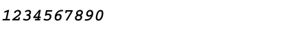 Download CourierC Bold Italic Font Numeric Preview