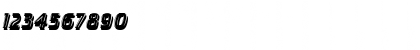 Download Crillee Italic Inline Shad Plain Font Numeric Preview
