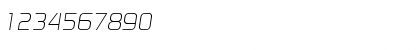 Download DigitalEF Light Italic Font Numeric Preview
