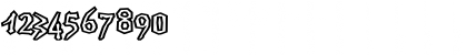 Download DikovinaOutlineC Regular Font Numeric Preview