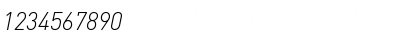 Download DIN-LightItalic Regular Font Numeric Preview