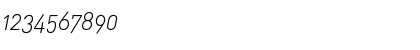 Download DIN-LightItalicAlt Regular Font Numeric Preview