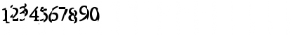 Download Disipate Regular Font Numeric Preview