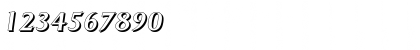 Download BruceBeckerShadow-Medium Italic Font Numeric Preview