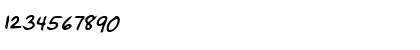 Download BrucesHand Bold Italic Font Numeric Preview