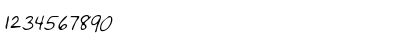 Download BrucesHand Italic Font Numeric Preview