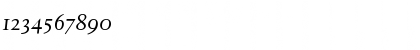 Download DTL Albertina ST Italic Font Numeric Preview