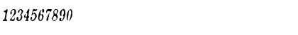 Download BrunineCnd Italic Font Numeric Preview
