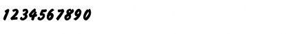 Download Brush Hand Regular Font Numeric Preview