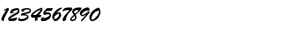 Download Brush Regular Font Numeric Preview