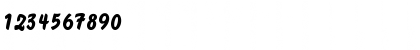 Download Brush Stroke 26 Normal Font Numeric Preview