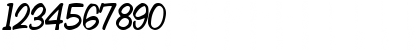 Download Brush Regular Font Numeric Preview