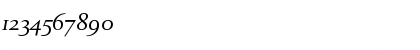 Download DTL Romulus ST Italic Font Numeric Preview