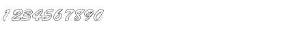 Download BrushedScript Hollow Regular Font Numeric Preview