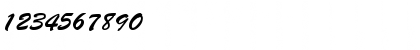 Download BrushedScript Regular Font Numeric Preview