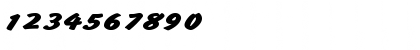 Download BrushHandExpanded Regular Font Numeric Preview