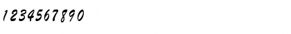 Download BrushScriptSWCondensed Regular Font Numeric Preview