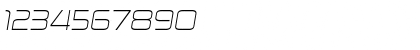 Download Zekton ExLt Italic Font Numeric Preview
