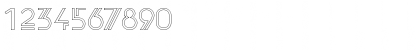 Download EdgeLineOutline Regular Font Numeric Preview