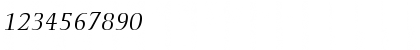 Download Ellington MT Std Light Italic Font Numeric Preview