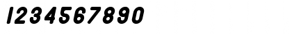Download Bubble Club Italic Font Numeric Preview