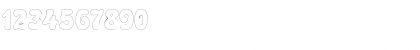 Download BubbleSoftOutline Regular Font Numeric Preview