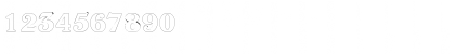 Download BuckinghamOutline Regular Font Numeric Preview