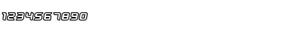 Download Bug2K Oblique Regular Font Numeric Preview