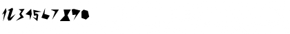 Download zig zag zeg Regular Font Numeric Preview