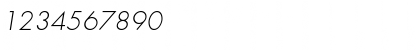 Download FavoritLightC Italic Font Numeric Preview