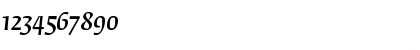Download FedraSerifB NormalItalic Font Numeric Preview
