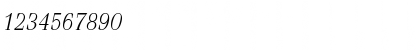 Download FeniceEF-LightItalic Regular Font Numeric Preview