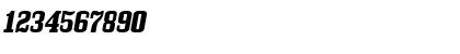 Download Bullpen Italic Font Numeric Preview