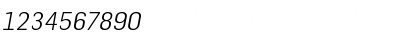 Download FlamaLight Italic Font Numeric Preview