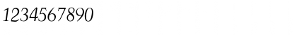 Download FrancoisLightItalic Regular Font Numeric Preview
