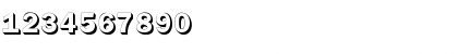 Download Franklin OutlineShadow Font Numeric Preview